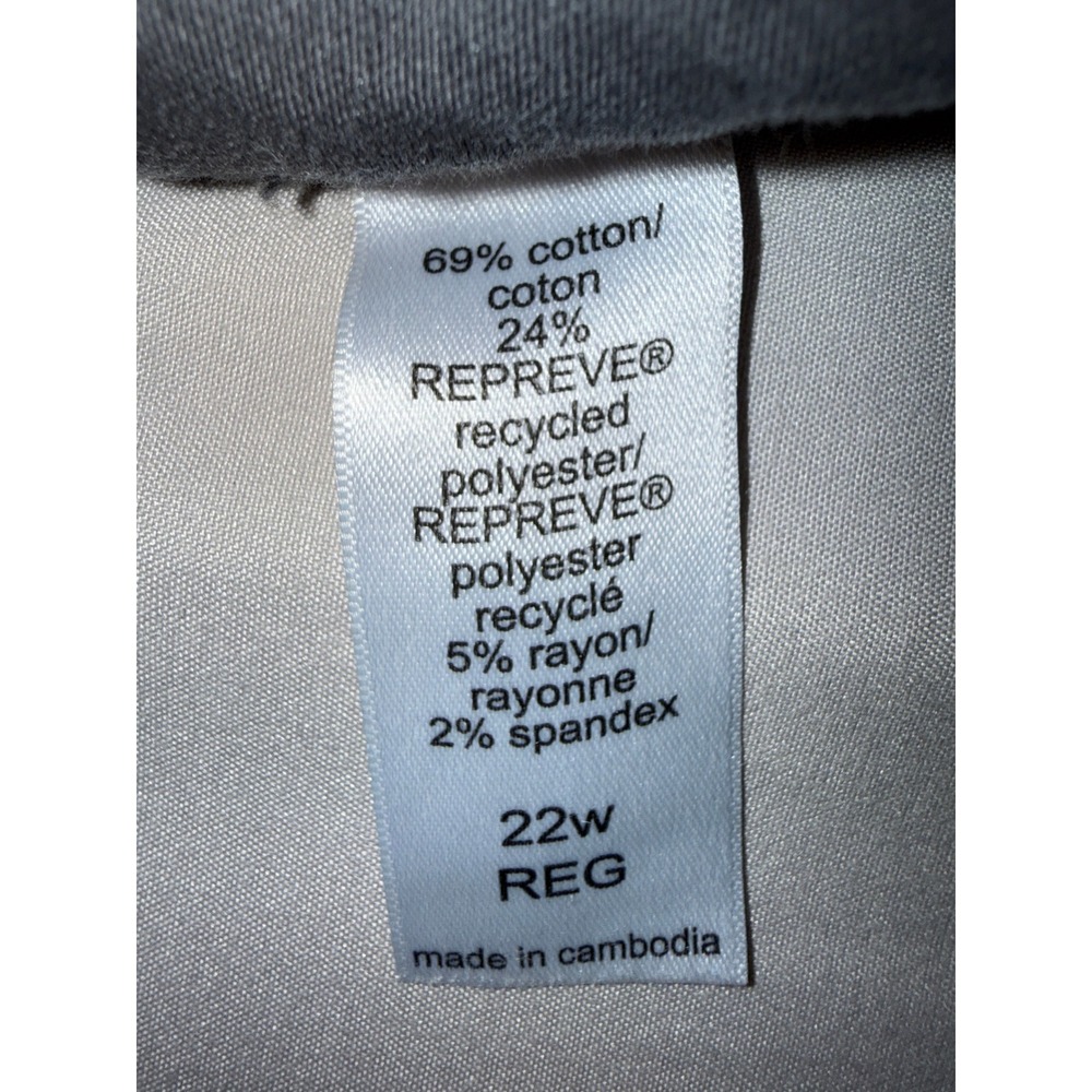 M Jeans by Maurices Womens 22W Gray High Rise‎ Skinny Pants REPREVE Stretch Reg - Picture 5 of 6
